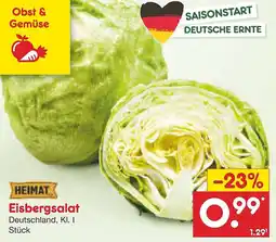 Netto Marken-Discount HEIMAT Eisbergsalat Angebot