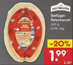 Netto Marken-Discount Geflügel- fleischwurst Angebot