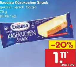 Netto Marken-Discount Exquisa Käsekuchen Snack Angebot