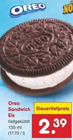 Netto Marken-Discount Oreo Sandwich Eis Angebot