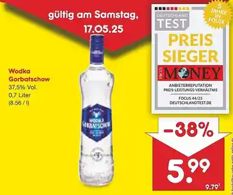 Netto Marken-Discount Wodka Gorbatschow Angebot
