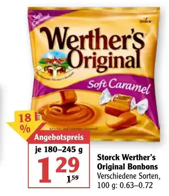 Globus Storck Werther's Original Bonbons 180-245g Angebot