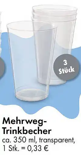 TEDi Mehrweg Trinkbecher Angebot