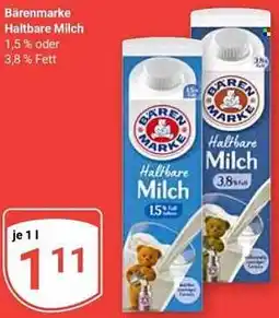 Globus Bärenmarke Haltbare Milch Angebot