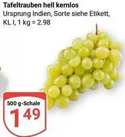 Globus Tafeltrauben hell kernlos Angebot