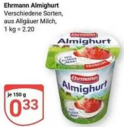 Globus Ehrmann Almighurt Angebot