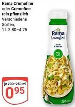 Globus Rama Cremefine oder Cremefine rein pflanzlich Angebot