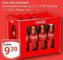 Globus Coca-Cola Limonade Angebot