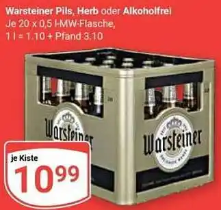 Globus Warsteiner Pils, Herb oder Alkoholfrei Angebot