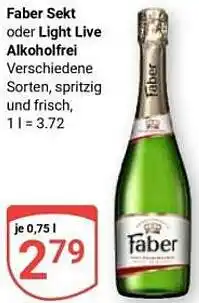 Globus Faber Sekt oder Light Live Alkoholfrei Angebot