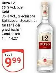 Globus Ouzo 12 oder Gold Angebot