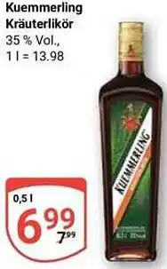 Globus Kuemmerling Kräuterlikör Angebot