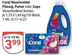 Globus Coral Waschmittel Flüssig, Pulver oder Caps Angebot