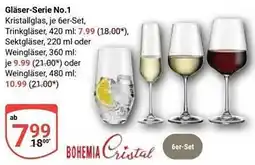 Globus BOHEMIA Cristal Gläser-Serie No.1 Angebot