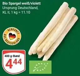 Globus Bio Spargel weiß/violett Angebot
