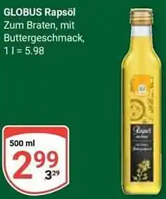 Globus GLOBUS Rapsöl Angebot