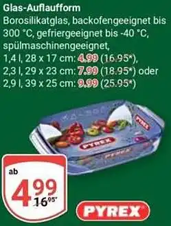 Globus PYREX Glas-Auflaufform Angebot