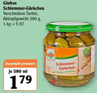 Globus Globus Schlemmer Gürkchen 580ml Angebot