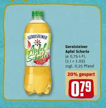 REWE Gerolsteiner apfelschorle Angebot