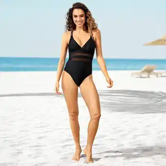 NKD Damen-Badeanzug mit Mesheinsatz Angebot