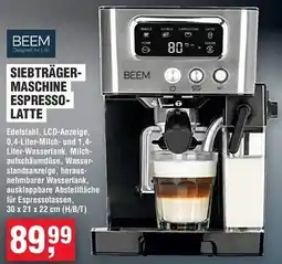 Handelshof Beem siebträgermaschine espresso latte Angebot