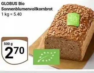 Globus GLOBUS Bio Sonnenblumenvollkornbrot Angebot