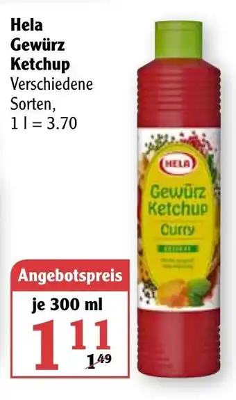 Globus Hela Gewürz Ketchup 300ml Angebot