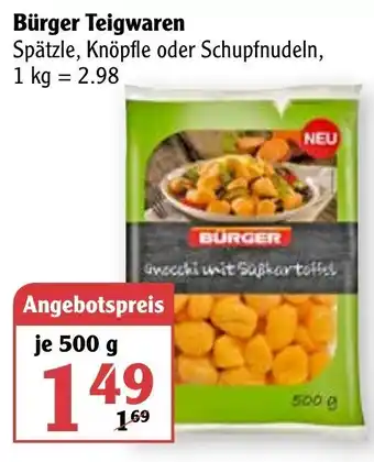 Globus Bürger Teigwaren 500g Angebot