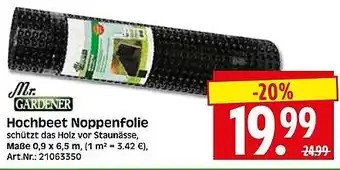 Wreesmann Mr. GARDENER Hochbeet Noppenfolie Angebot