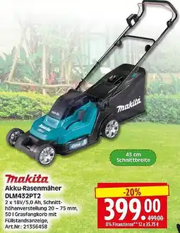 Wreesmann Makita Akku-Rasenmäher DLM432PT2 Angebot