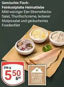 Globus Gemischte Fisch Feinkostplatte Heimatliebe Angebot