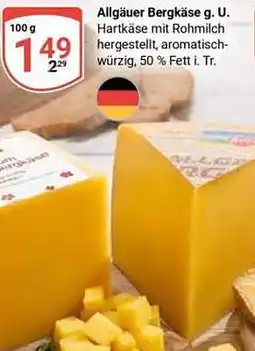 Globus Allgäuer Bergkäse g. U. Angebot