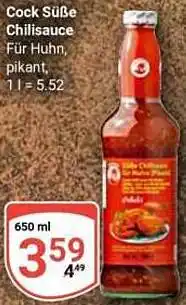 Globus Cock Süße Chilisauce Angebot