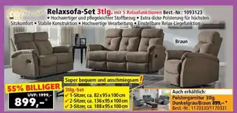 Norma Relaxsofa-Set 3tlg Angebot
