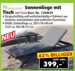 Norma Sonnenliege mit Tisch Angebot