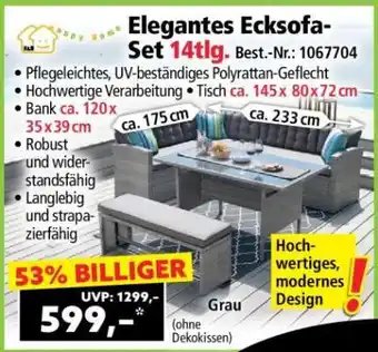 Norma Elegantes Ecksofa-Set 14tlg Angebot