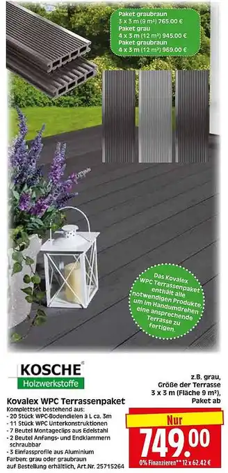 Wreesmann Kovalex WPC Terrassenpaket Angebot