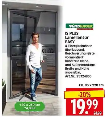 Wreesmann WINDHAGER IS PLUS Lamellentür EASY Angebot