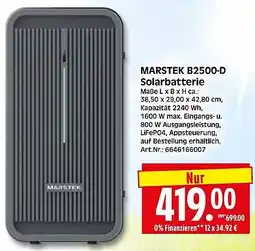 Wreesmann MARSTEK B2500-D Solarbatterie Angebot