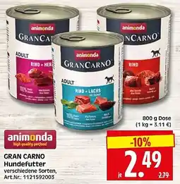 Wreesmann Animonda GRAN CARNO Hundefutter Angebot