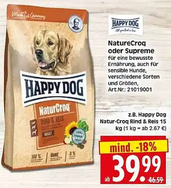 Wreesmann HAPPY DOG NatureCroq oder Supreme Angebot