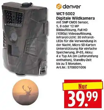 Wreesmann Denver WCT-5002 Digitale Wildkamera Angebot