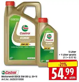 Wreesmann Castrol Motorenöl EDGE 5W-30 LL Angebot