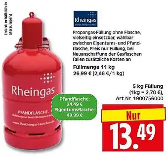 Wreesmann Rheingas Angebot