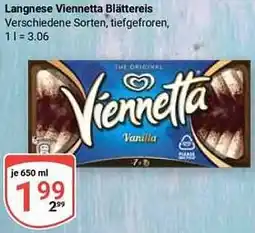 Globus Langnese Viennetta Blättereis Angebot
