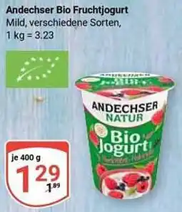 Globus Andechser Bio Fruchtjogurt Angebot