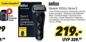 MEDIMAX BRAUN Rasierer 9352cc Series 9 Angebot