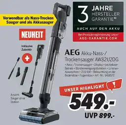 MEDIMAX AEG Akku-Nass-/ Trockensauger AW82U2DG Angebot