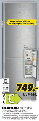 MEDIMAX LIEBHERR Kühl-/Gefrierkombination KGNsd 52Vc03 Angebot