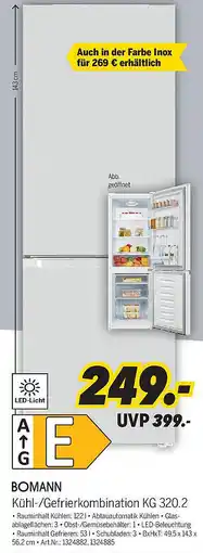 MEDIMAX BOMANN Kühl-/Gefrierkombination KG 320.2 Angebot